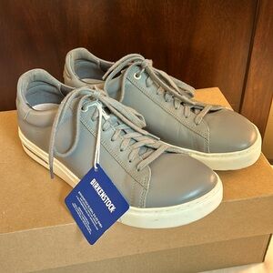 Birkenstock women’s gray leather sneakers . NWT. Size 10.